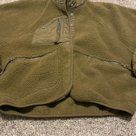 FP Movement Hit the Slopes Fleece jacket olive green active athleisure casual - Picture 3 of 8